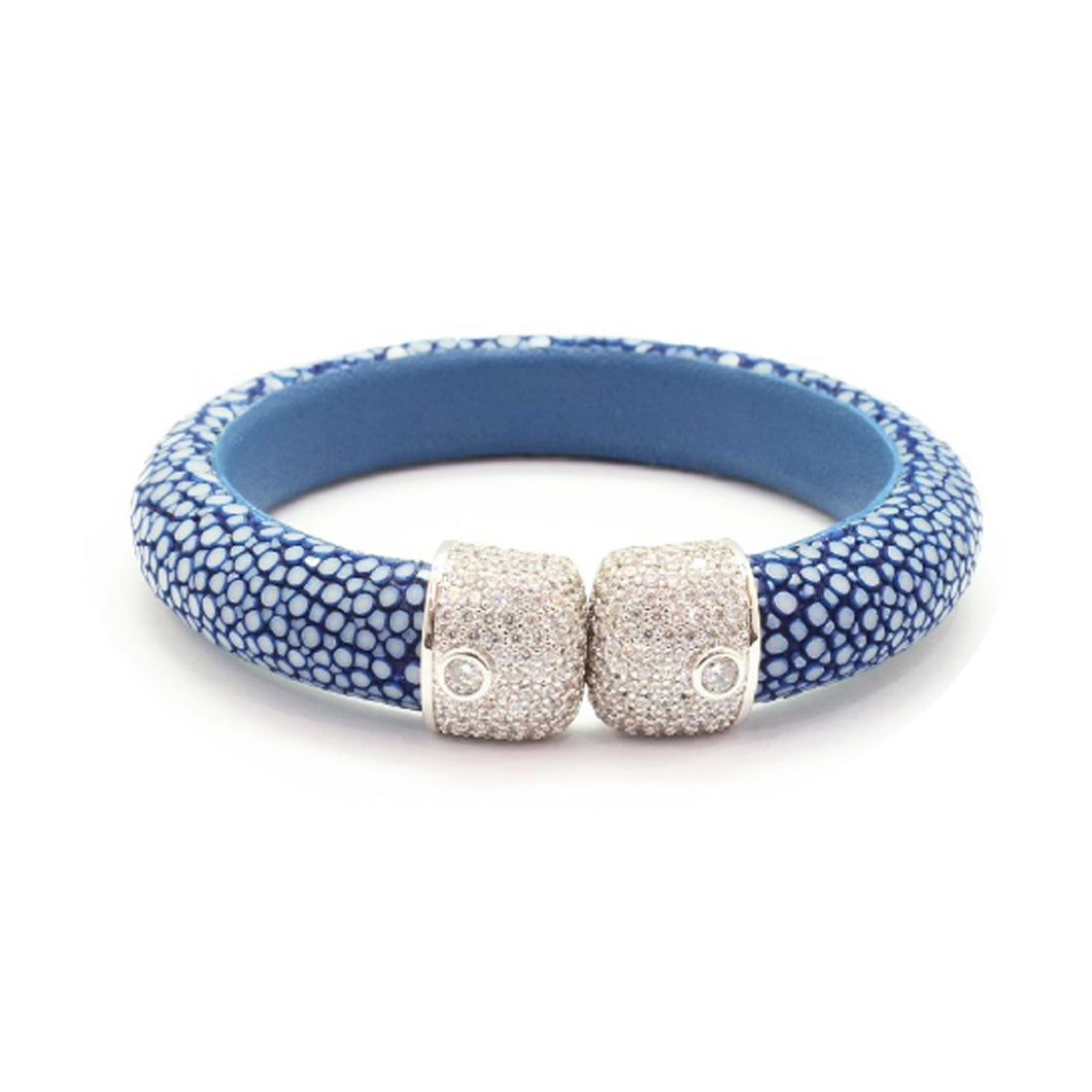 Stingray bracelets Silver plated brass bracelet Stick to CZ