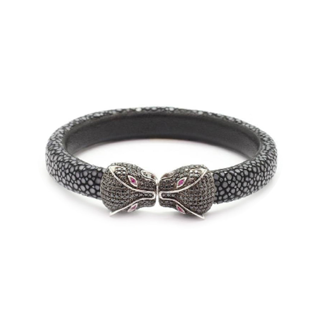 Flat bracelet, small tiger head