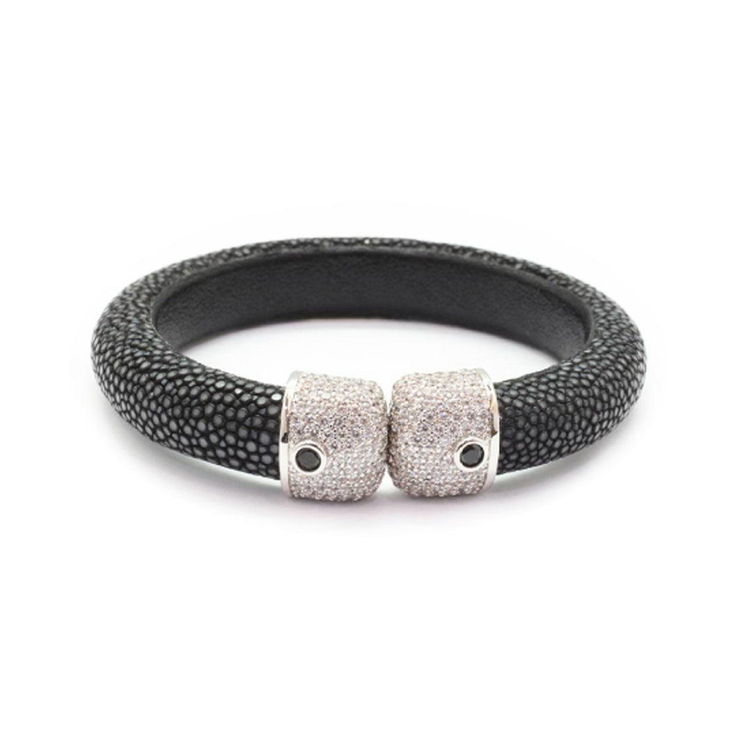 Stingray bracelets Silver plated brass bracelet Stick to CZ