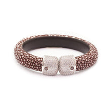Load image into Gallery viewer, Stingray bracelets Silver plated brass bracelet Stick to CZ
