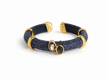 Load image into Gallery viewer, BBA0598-Stingray bracelet, flat shape, real stone
